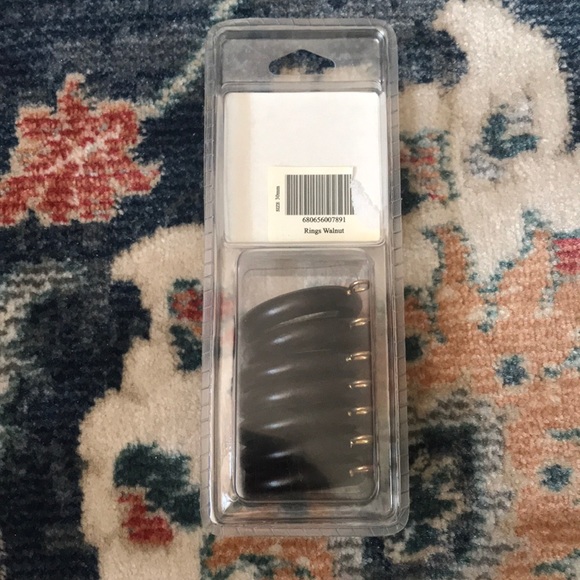 Walnut Curtain Rings Set of 14 - Picture 3 of 4